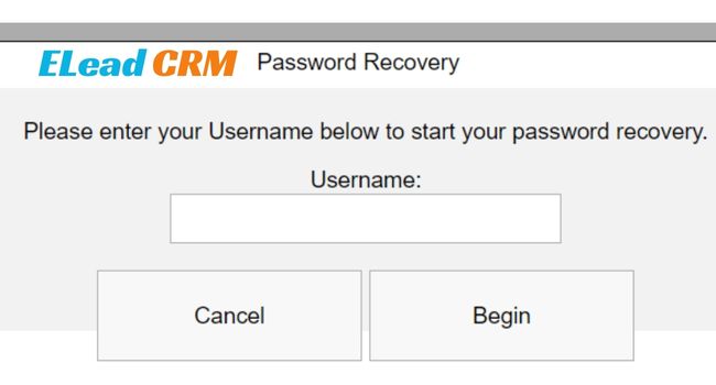ELead CRM Forgot password